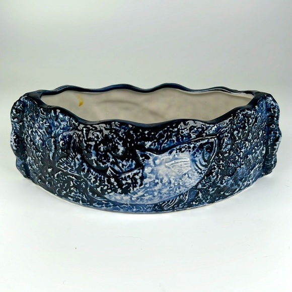 Vintage Ceramic Fish Motif Planter - Picture 1 of 10